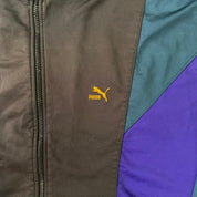 J- Vintage Puma Black/Purple Zip Up Track Jacket - L