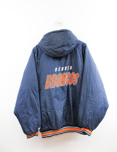 Vintage Logo 7 NFL Denver Broncos Quilted Winter Jacket