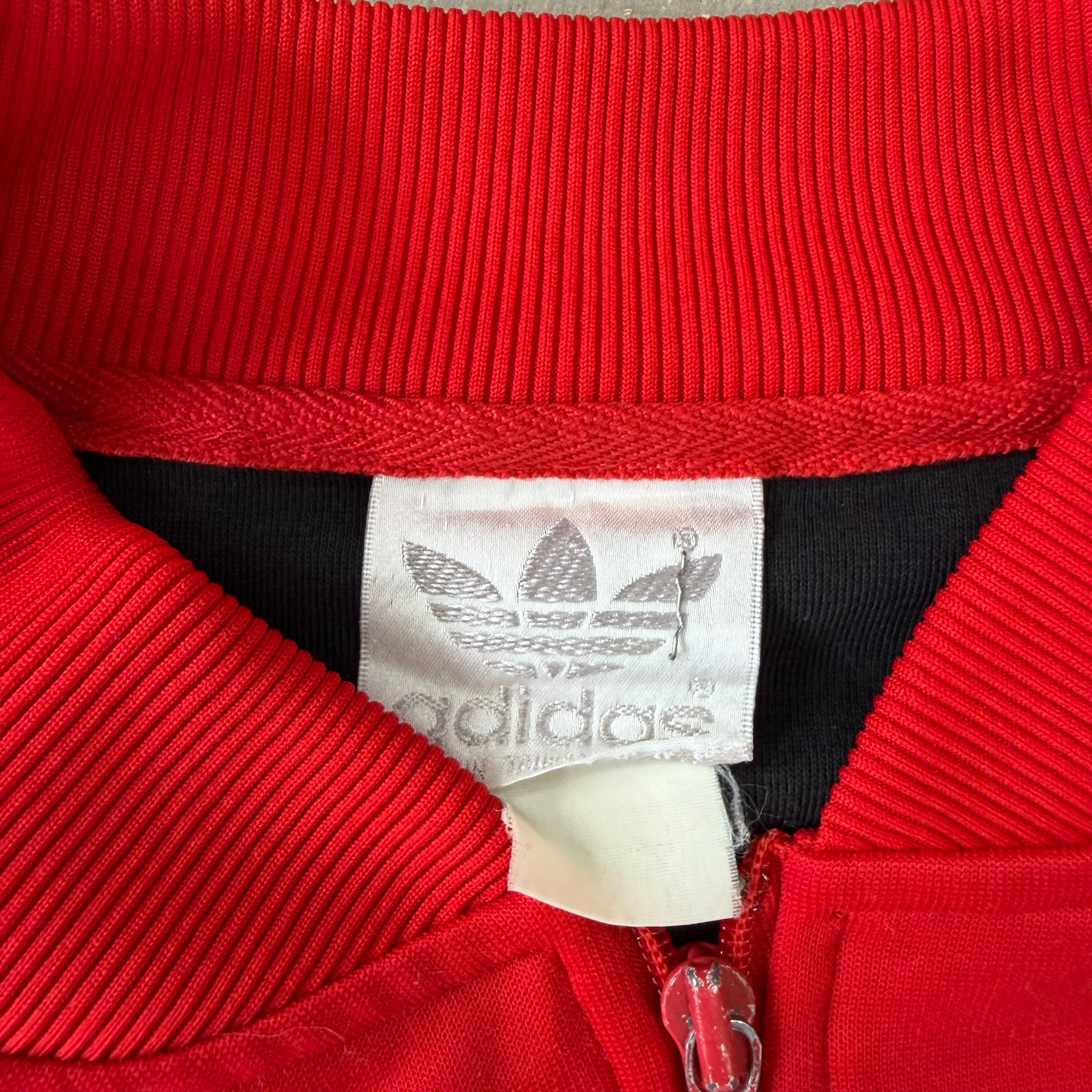 J- Vintage Adidas Red/Black Zip Up Track Jacket - XL