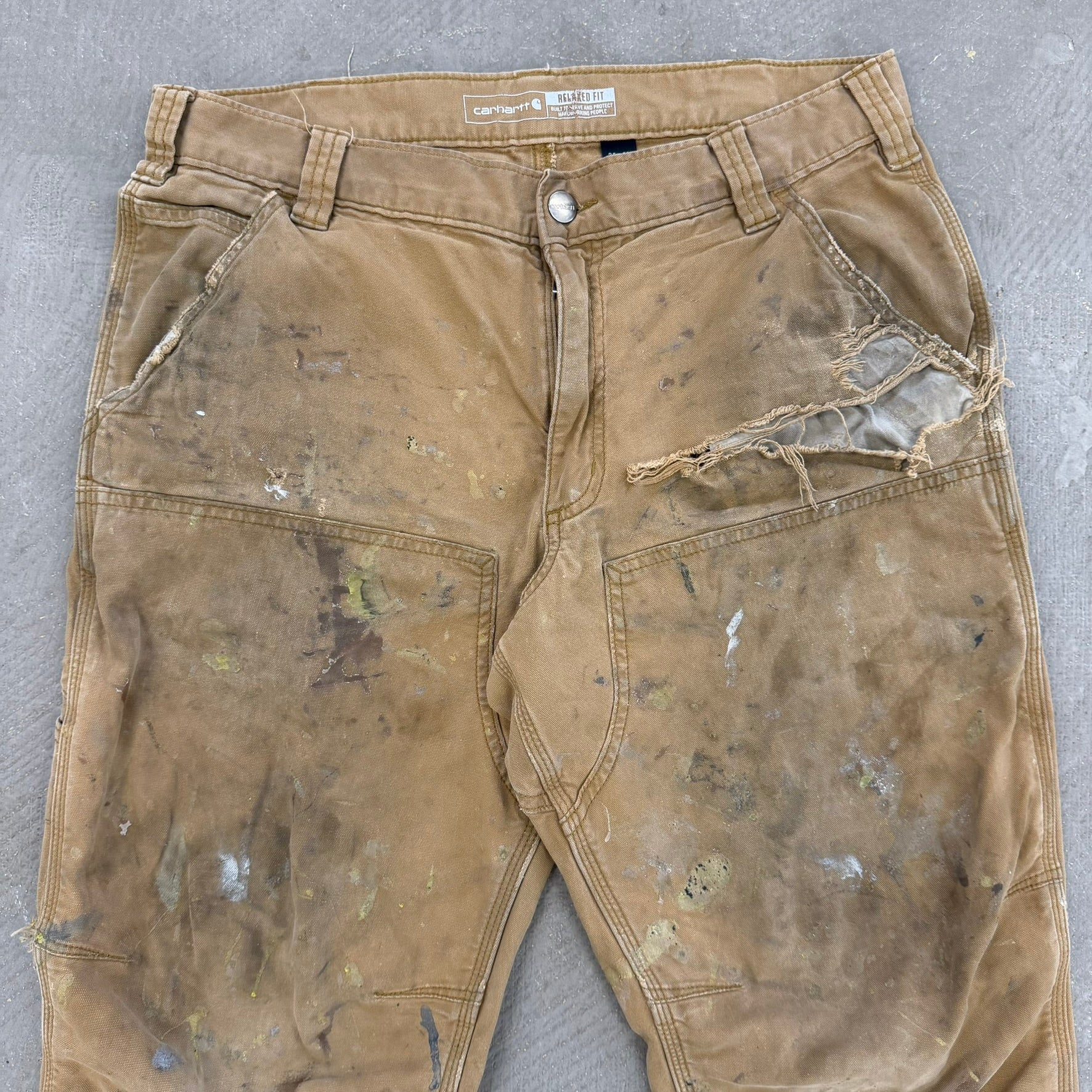 Vintage Carhartt Canvas Double Knee Workwear Pants - 32x29