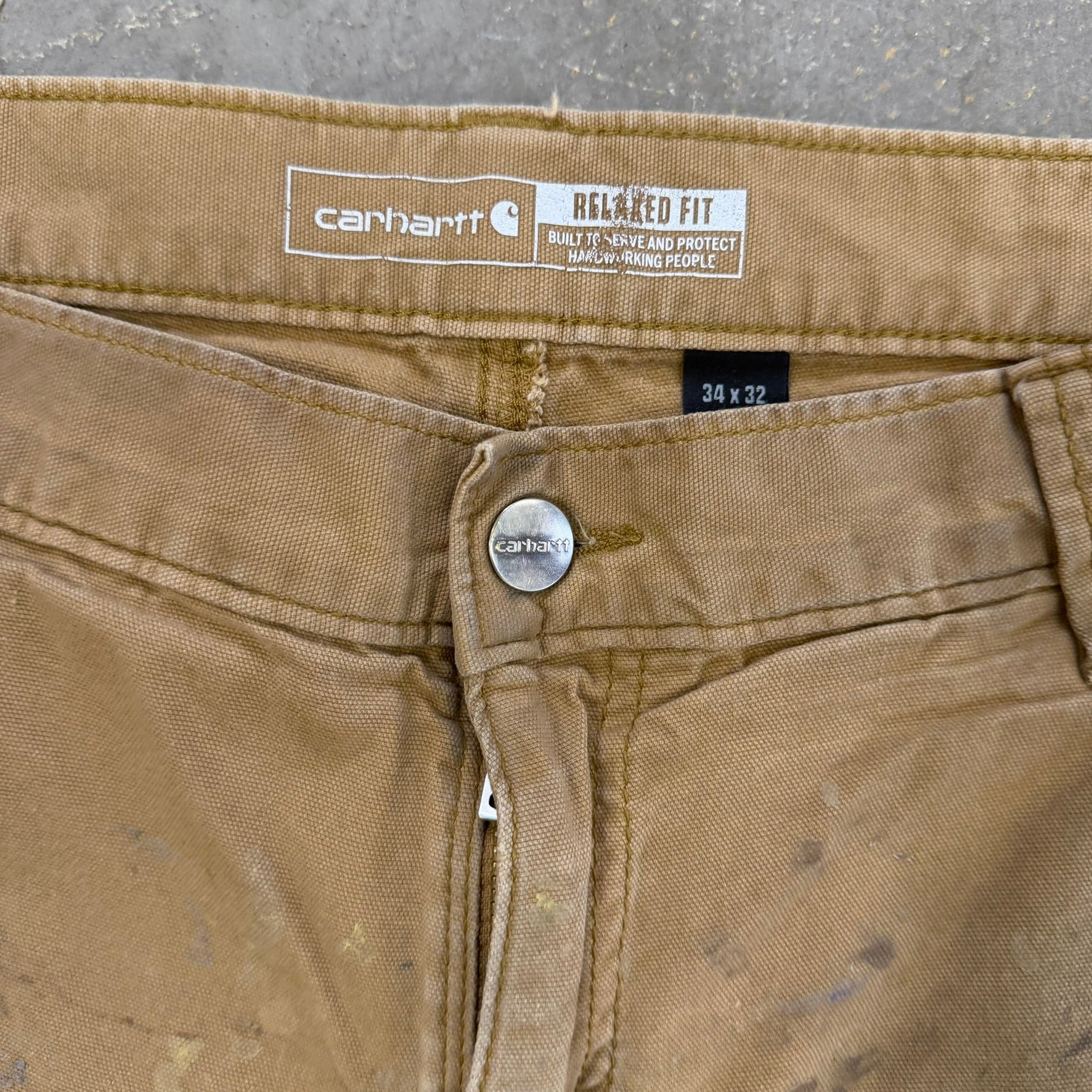 Vintage Carhartt Canvas Double Knee Workwear Pants - 32x29