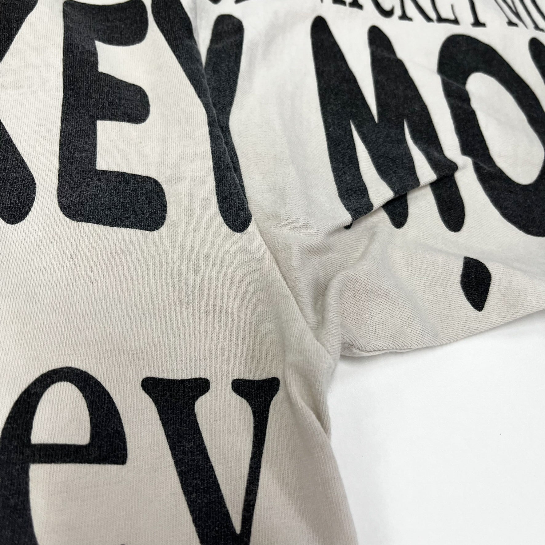 F- Vintage 90s Disney Mickey Text & Graphic Jumbo Print Tee