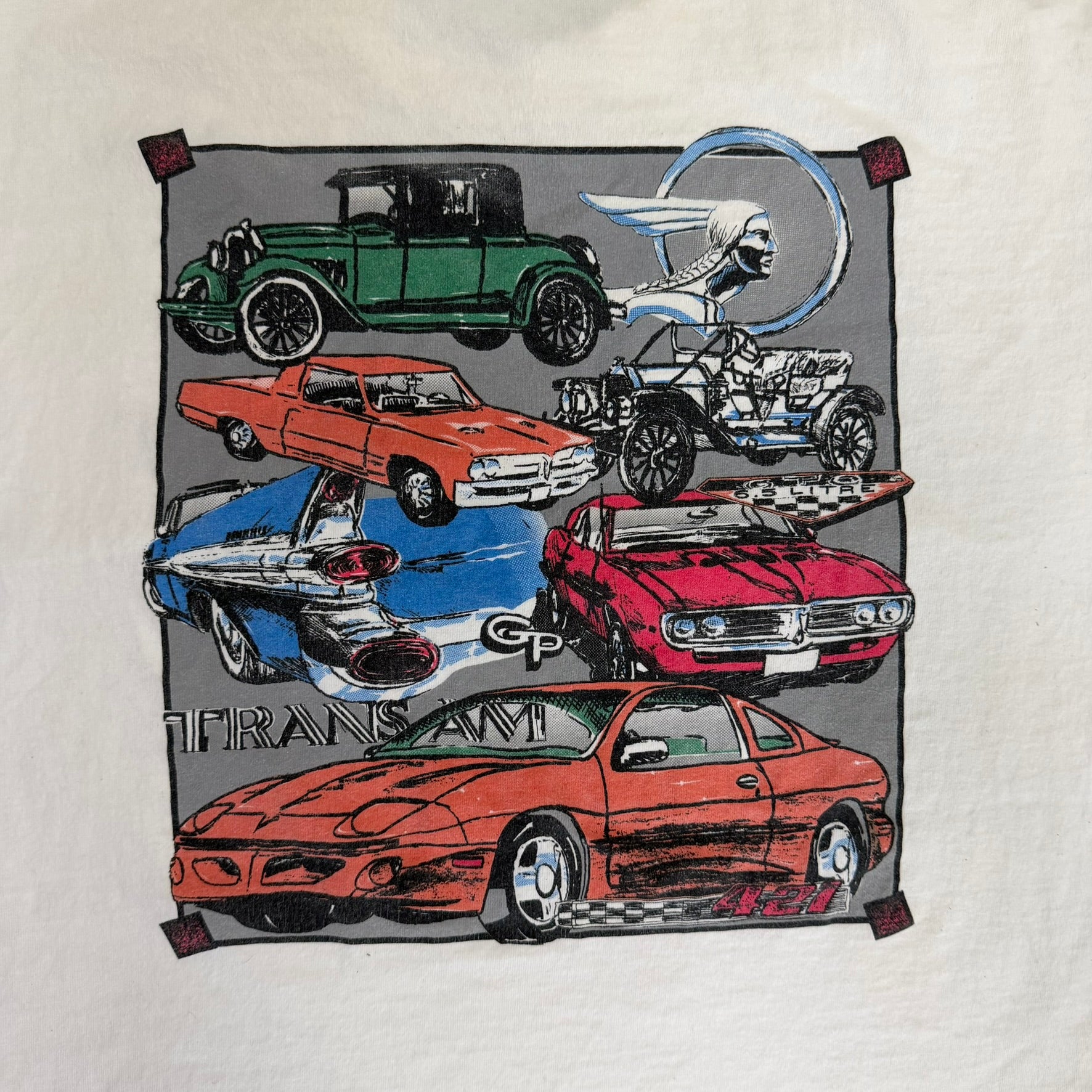 J- Vintage '96 Trans AM GP Car Graphic Made In USA Single Stitch Tee - XL