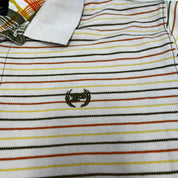 F- Vintage 90s Phat Farms Stripped Short Sleeve Polo Shirt
