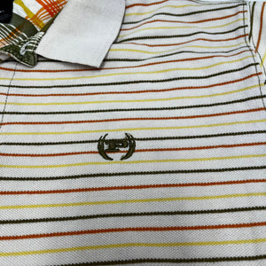 F- Vintage 90s Phat Farms Stripped Short Sleeve Polo Shirt