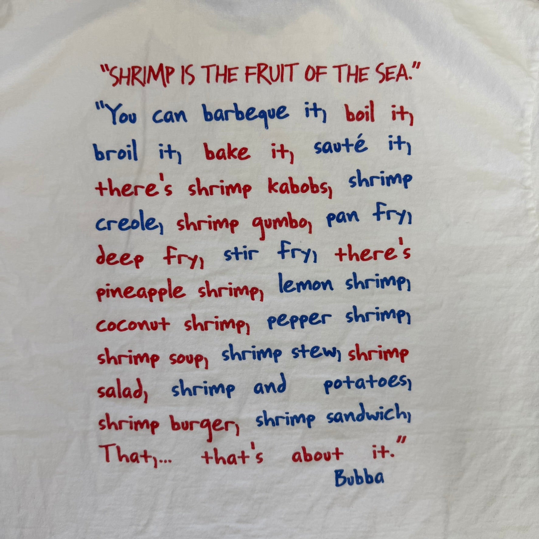 J- Vintage '01 Bubba Gump Shrimp Restaurant Graphic Made In USA Tee - S