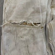 Vintage Carhartt Canvas Beige/Khaki Double Knee Workwear Pants - 32x28