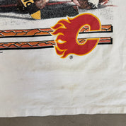 J- Vintage '91 Calgary Flames NHL Jumbo Print Single Stitch Tee - One Size (XL)