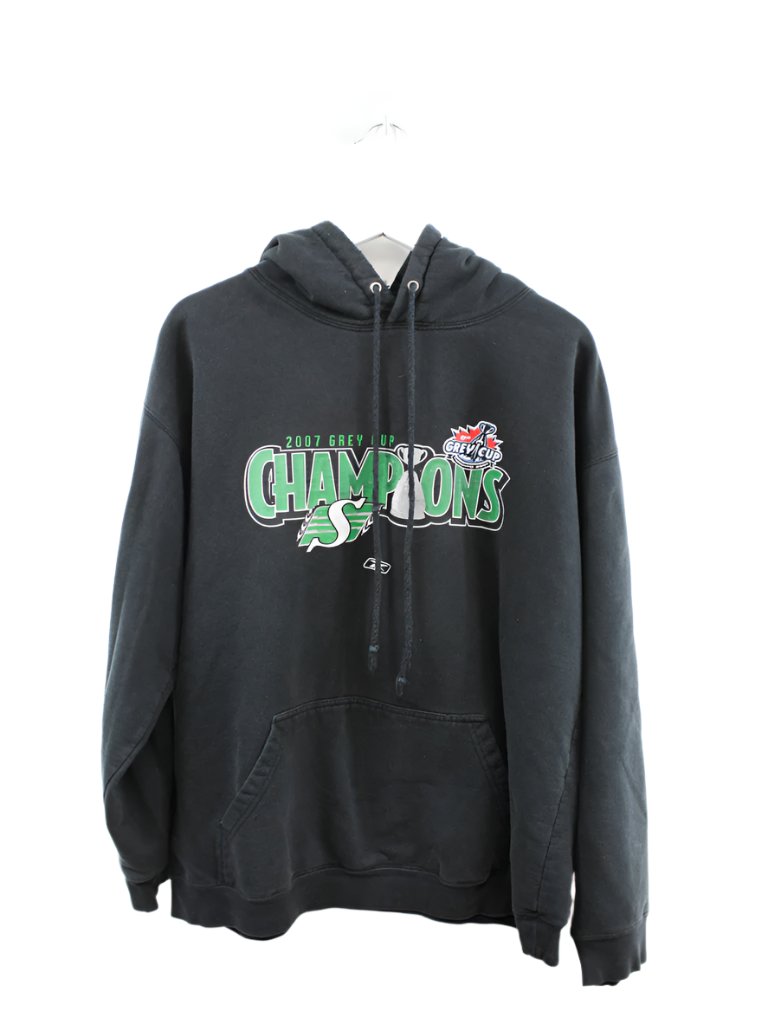 Z- 2007 CFL Saskatchewan Roughriders Grey Cup Champs Reebok Hoodie