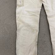 Vintage Carhartt Canvas Beige/Khaki Double Knee Workwear Pants - 32x28