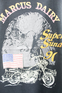 Vintage Single Stitch 91' Marcus Dairy Super Sunday Motorcycle Tee
