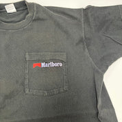 F- Vintage Marlboro Cowboy Silhouette & Logo Pocket Single Stitch Tee