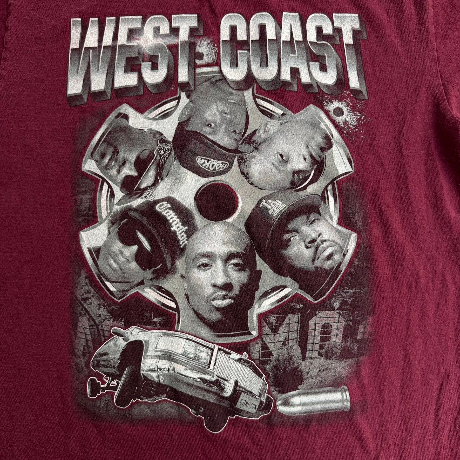 J- Vintage King Of The West Side Rappers Picture Tee - XL
