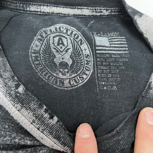 F- Vintage Affliction American Customs Graphic Stone Wash Tee