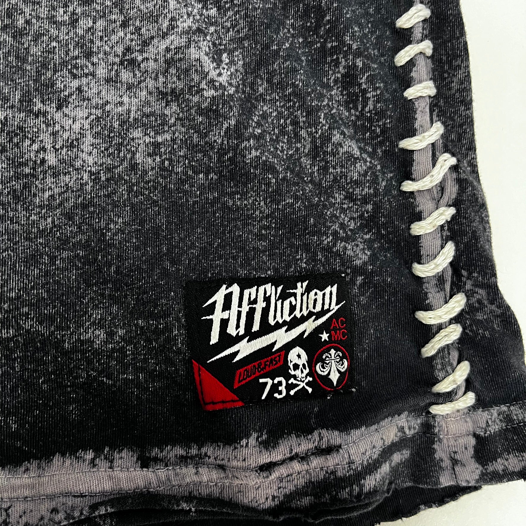 F- Vintage Affliction American Customs Graphic Stone Wash Tee