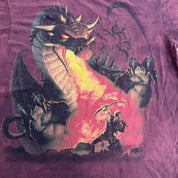 J- Vintage '05 The Mountain Dragon & Archer Jumbo Print Acid Wash Made In USA Tee - L