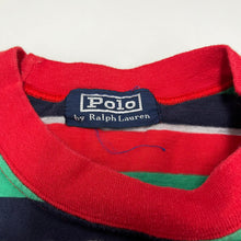 Load image into Gallery viewer, F- Vintage Polo Ralph Lauren Striped Red Green Tee
