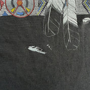 J- Vintage 90s Cherokee North Carolina Howling Wolf Graphic Made In USA Single Stitch Tee - XL