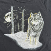 J- Vintage 90s Penmans Wolf & Moon Graphic Single Stitch Tee - L