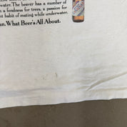 J- Vintage Molson Canadian Beer Text & Graphic Single Stitch Tee - One Size (XL)