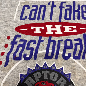 F- Vintage '94 Raptors NBA Can't Fake The Fast Break & Old Logo Crewneck