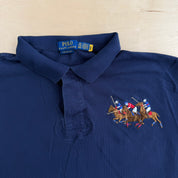 Polo RL Embroidered Triple Pony Equestrian Logo Short Sleeve Polo Shirt - 2XL