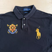 Polo RL Embroidered Black Watch Polo & Lion Rampant Shield Short Sleeve Polo Shirt - XL