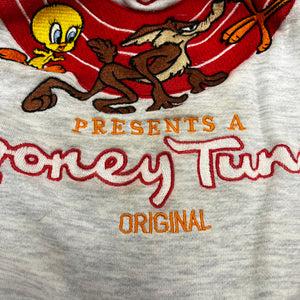 F- Vintage Looney Tunes Embroidered Characters & WB Logo Crewneck