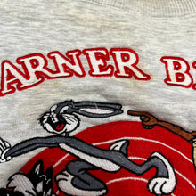 Load image into Gallery viewer, F- Vintage Looney Tunes Embroidered Characters &amp; WB Logo Crewneck
