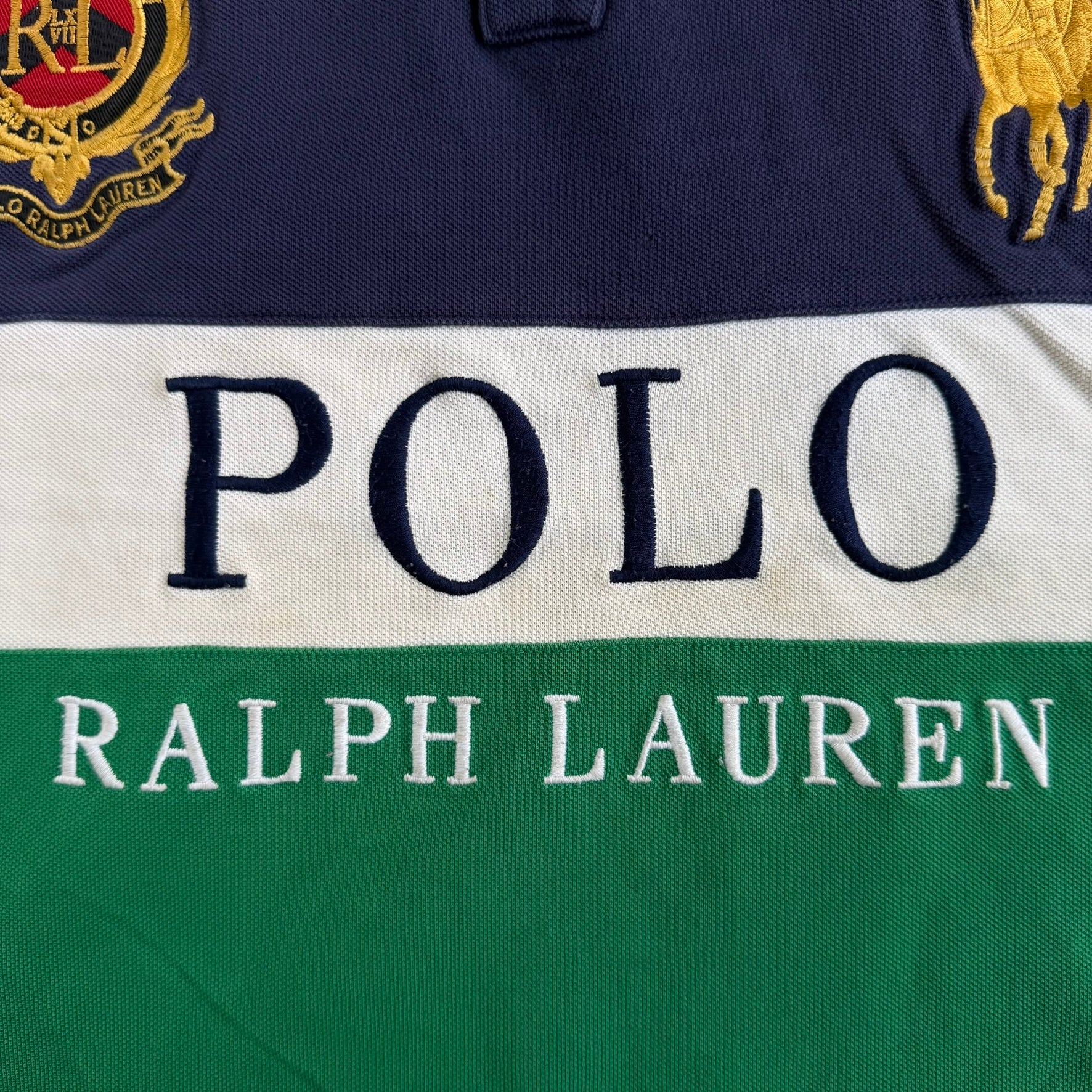 Polo RL Embroidered Big Pony & Crest Short Sleeve Polo Shirt - XL