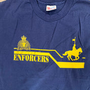 J- Vintage RCMP Enforcers Graphic Made In USA Single Stitch Tee - L