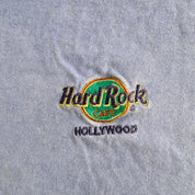 J- Vintage Hard Rock Cafe Hollywood Embroidered Logo Made In USA Single Stitch Tee - XL