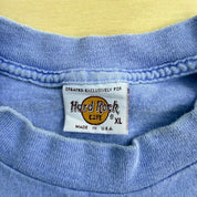 J- Vintage Hard Rock Cafe Hollywood Embroidered Logo Made In USA Single Stitch Tee - XL