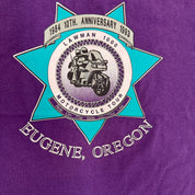 J- Vintage '93 Eugene Oregon Motorcycle Tour Graphic Made In USA Single Stitch Tee - XL