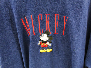 Z- Vintage Disney Embroidered Mickey Pull Over Fleece 2XL