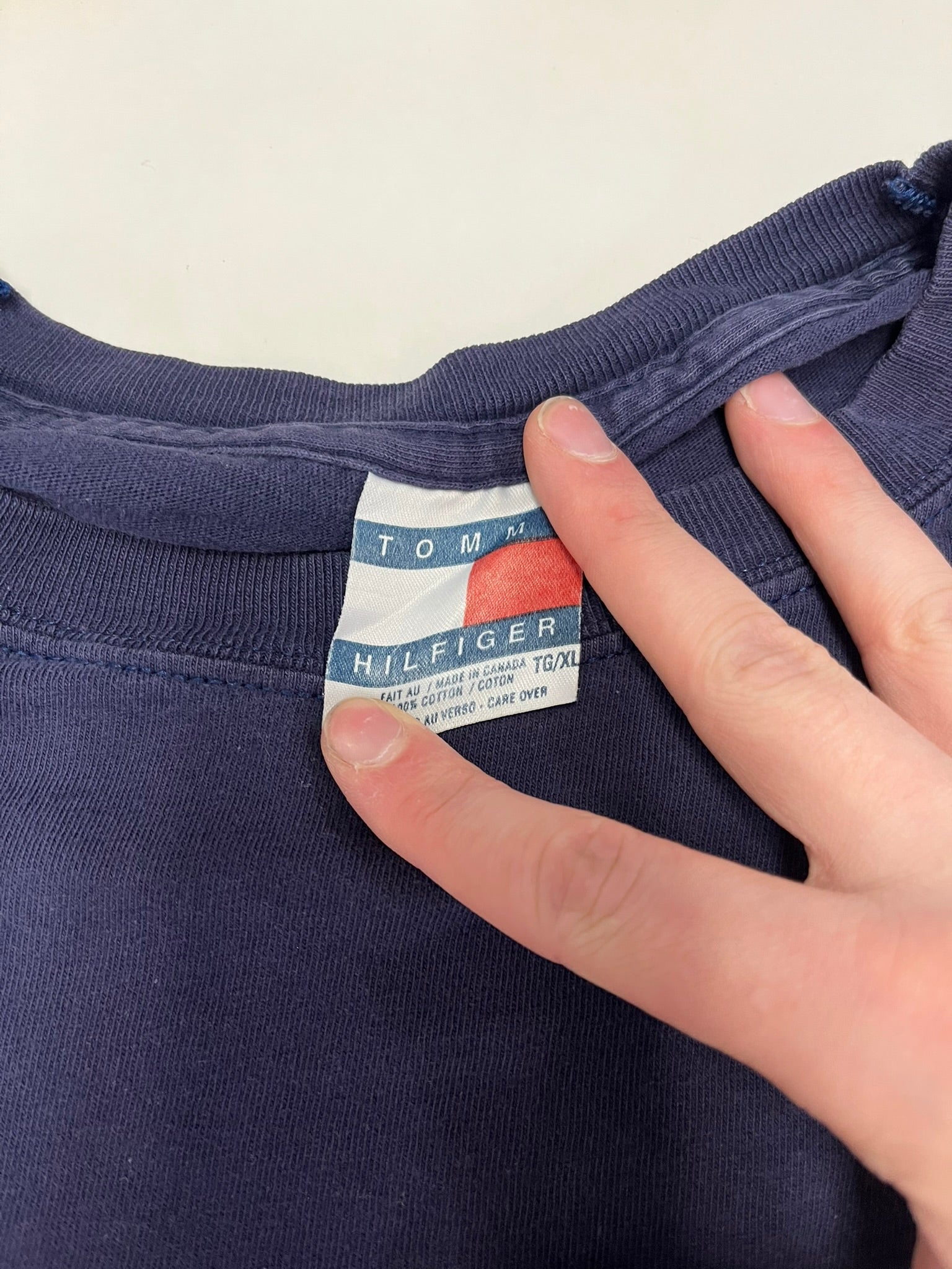 F- Vintage Tommy Hilfiger Real American Text Tee
