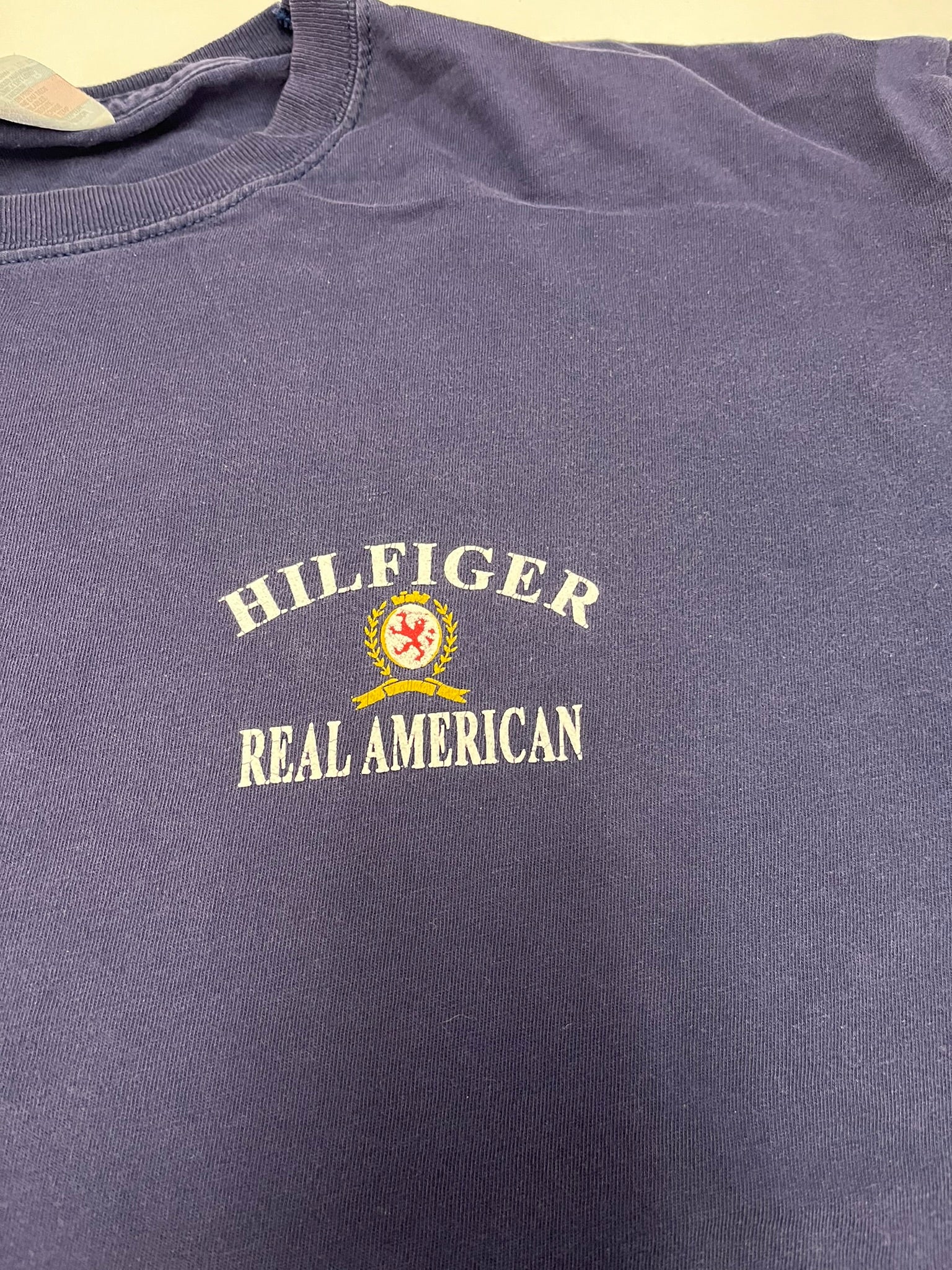 F- Vintage Tommy Hilfiger Real American Text Tee