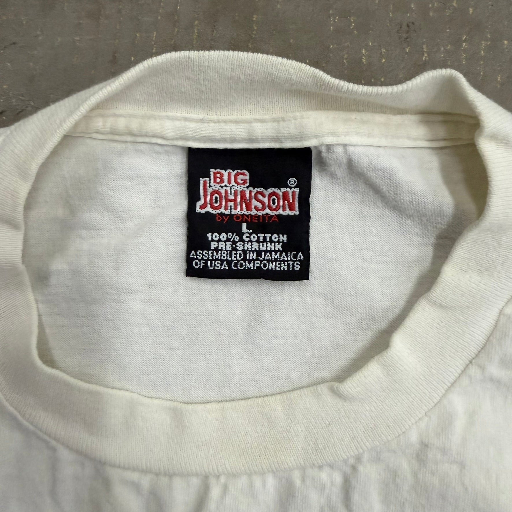 J- Vintage Big Johnson Water Skis Graphic Single Stitch Tee - L