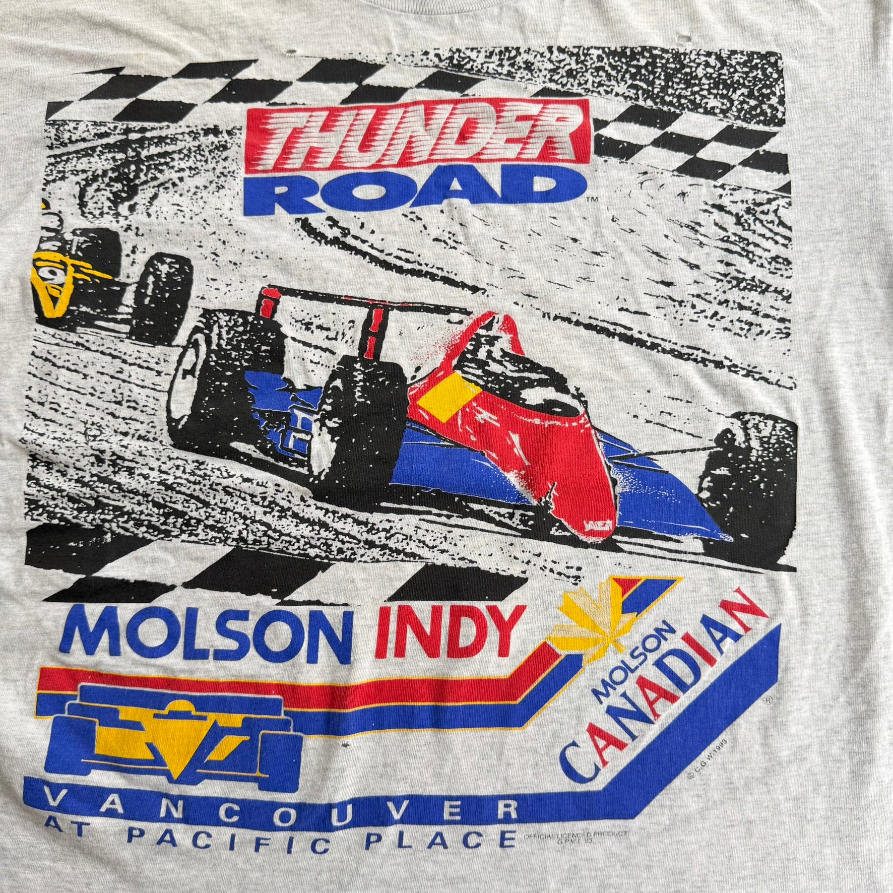J- Vintage '93 Molson Canadian Molson Indy Thunder Road Vancouver Single Stitch Tee - XL