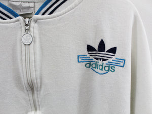 Z- Vintage 80s Adidas Track jacket White/Blue