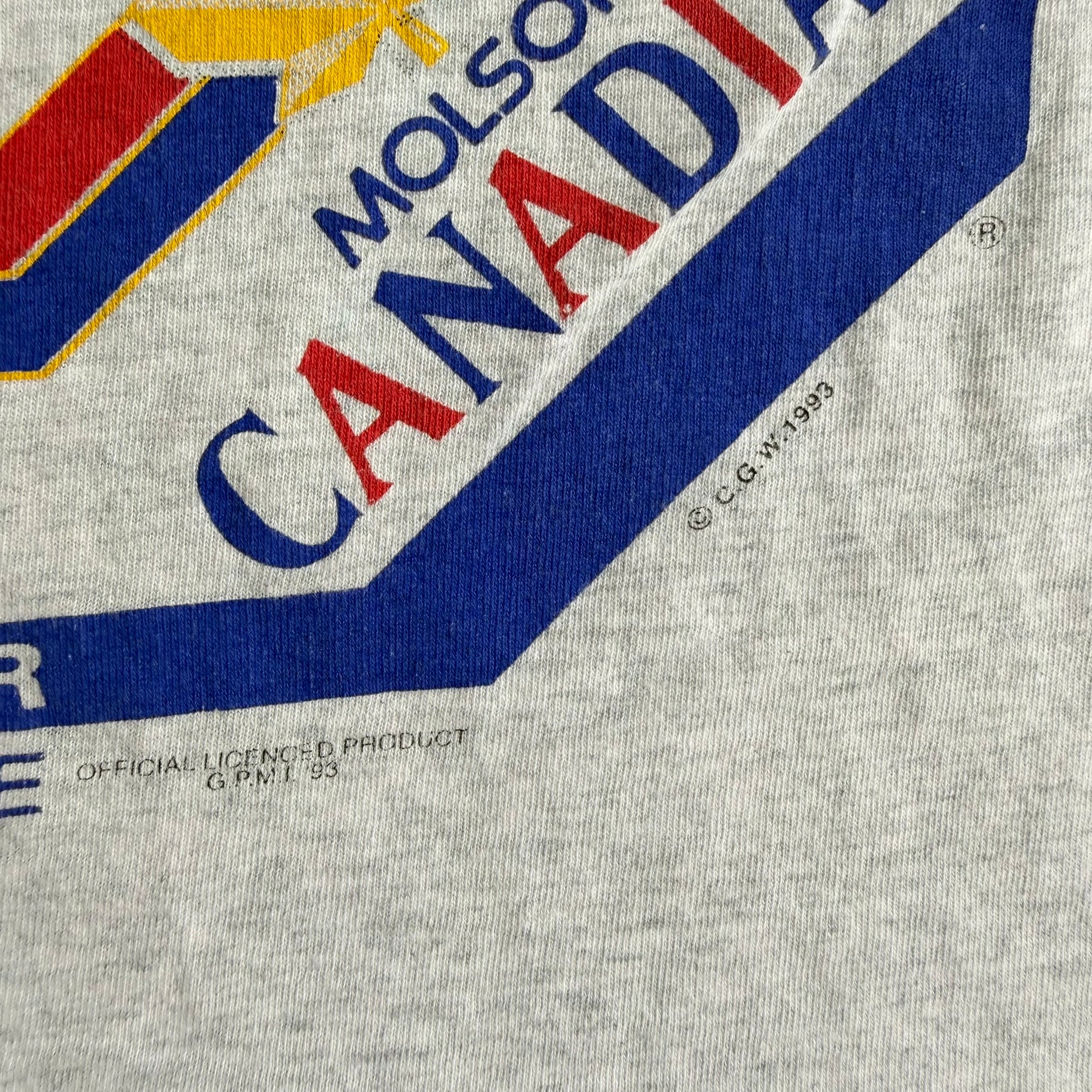 J- Vintage '93 Molson Canadian Molson Indy Thunder Road Vancouver Single Stitch Tee - XL