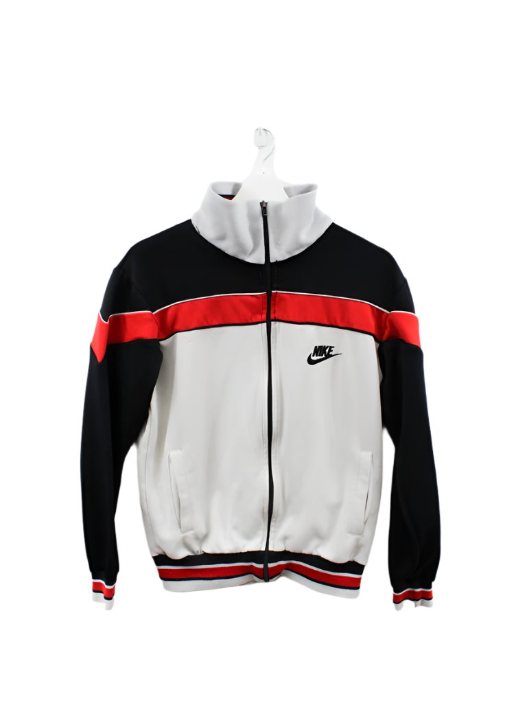 Black and red nike track jacket on sale