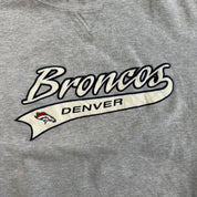 Vintage Denver Broncos NFL Logo Athletic Embroidered Text Crewneck - L