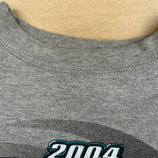 Vintage '04 Philadelphia Eagles NFL 4 In A Row Division Champions Graphic Crewneck - M
