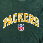 Vintage Green Bay Packers NFL Starter Embroidered Text Polar Fleece Crewneck - 2XL