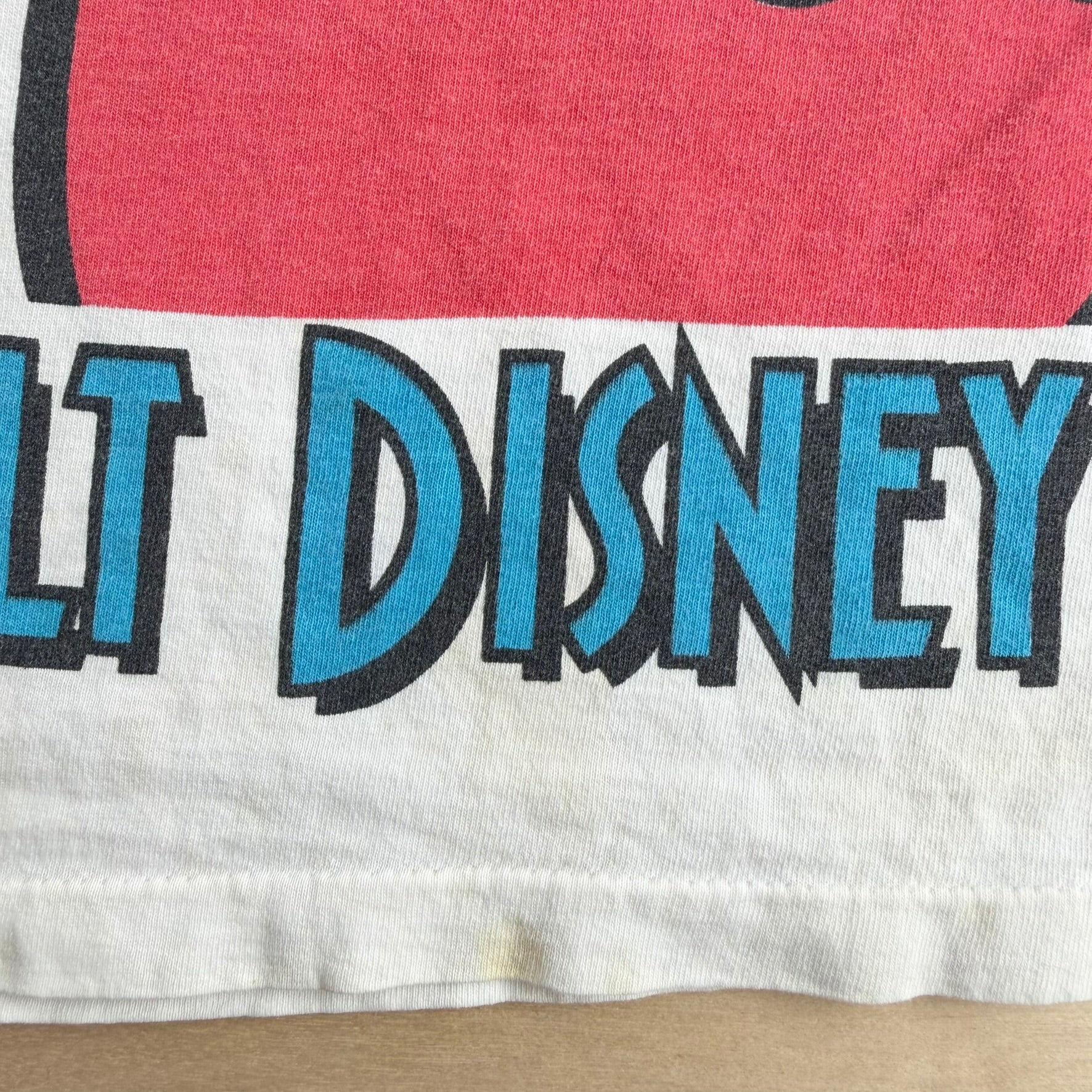 J- Vintage 90s Disney Mickey Mouse The Walt Disney Studio Jumbo Print Single Stitch Tee - XL