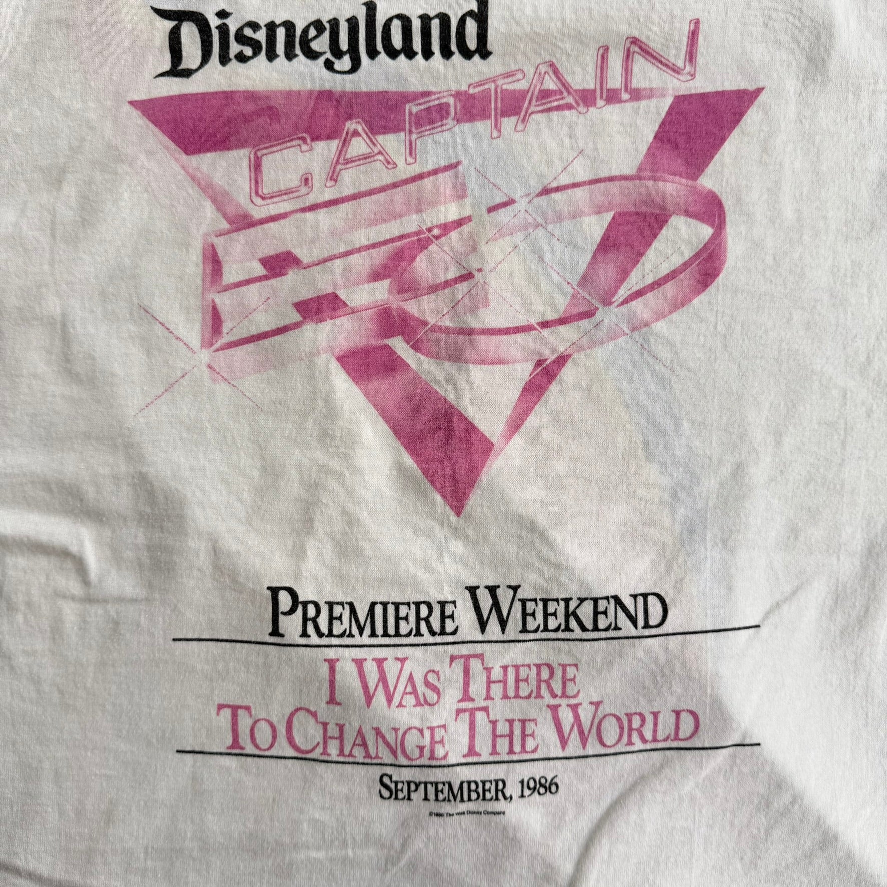 J- Vintage '86 Disney Disneyland Captain EO Opening Weekend Promo Made In USA Single Stitch Tee - L