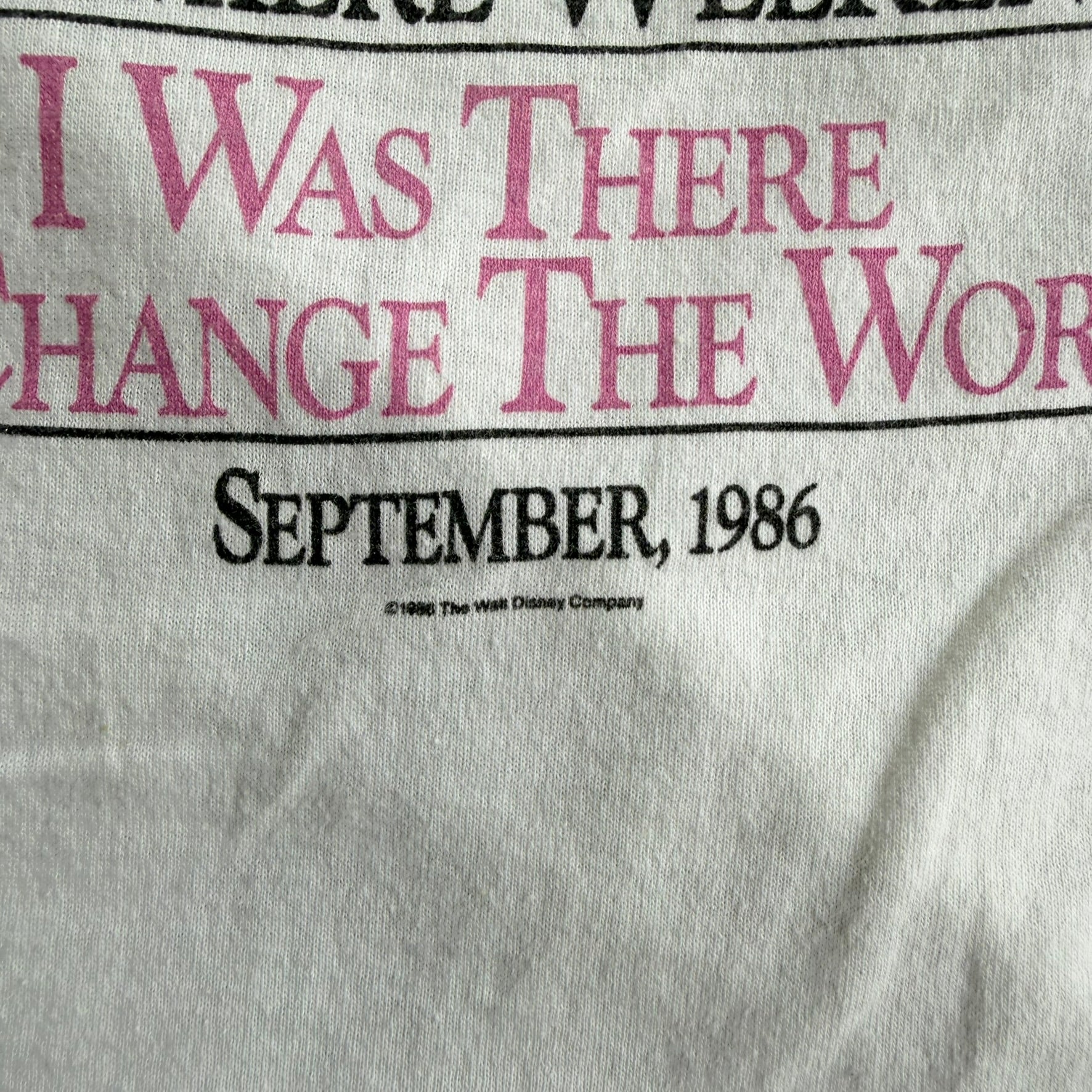 J- Vintage '86 Disney Disneyland Captain EO Opening Weekend Promo Made In USA Single Stitch Tee - L