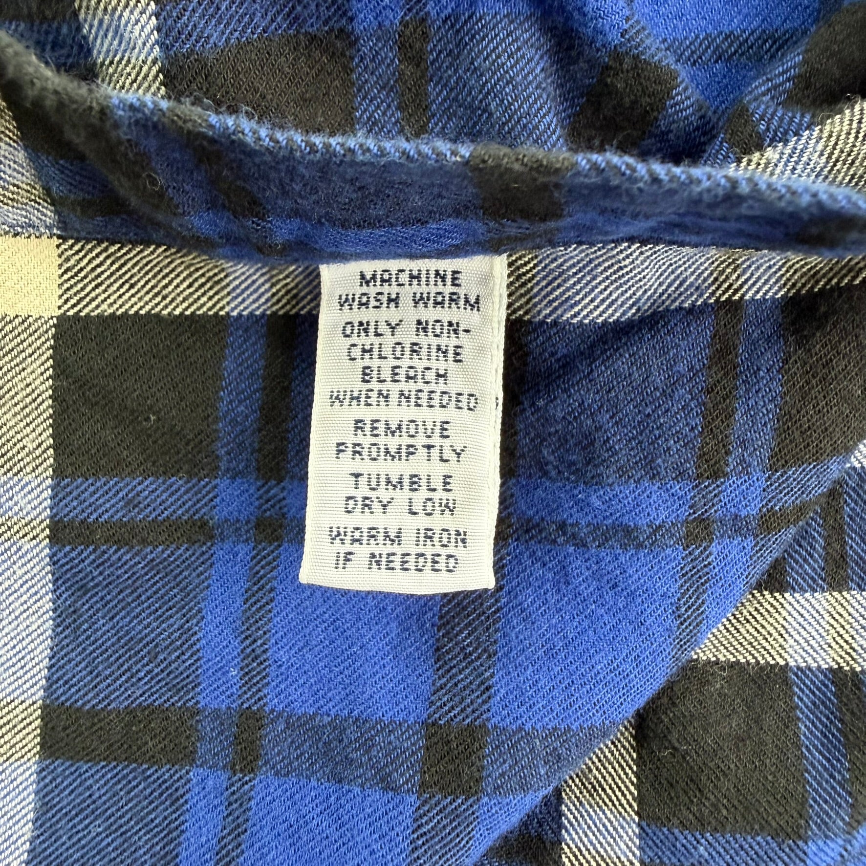 Vintage 90s Polo RL Plaid Blue Button Down Flannel Shirt - 2XL