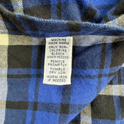 Vintage 90s Polo RL Plaid Blue Button Down Flannel Shirt - 2XL
